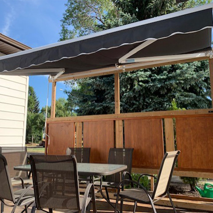 ALEKO Manual Retraction Slope Patio Awning & Reviews Wayfair
